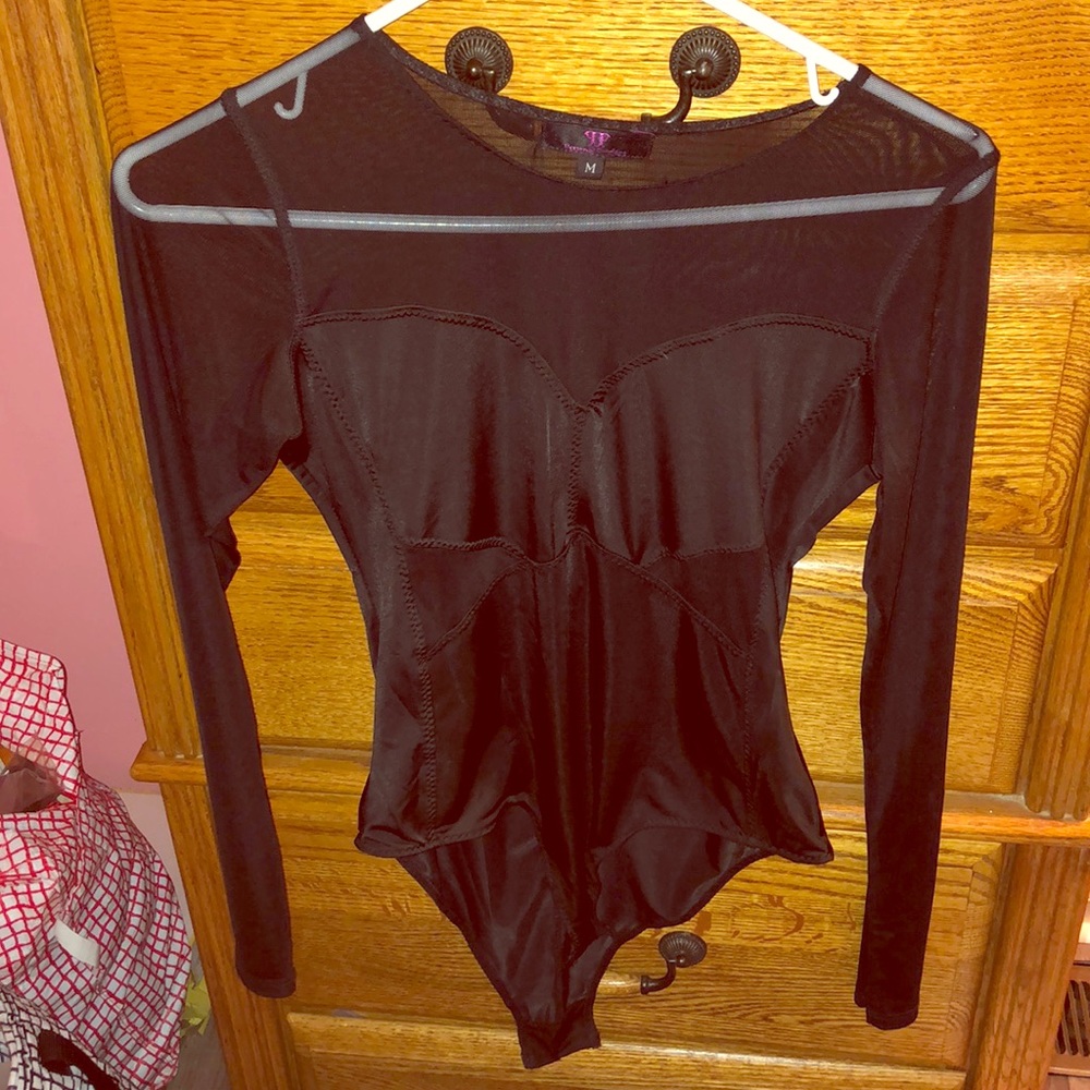 Boutique body suit sheer (see threw)